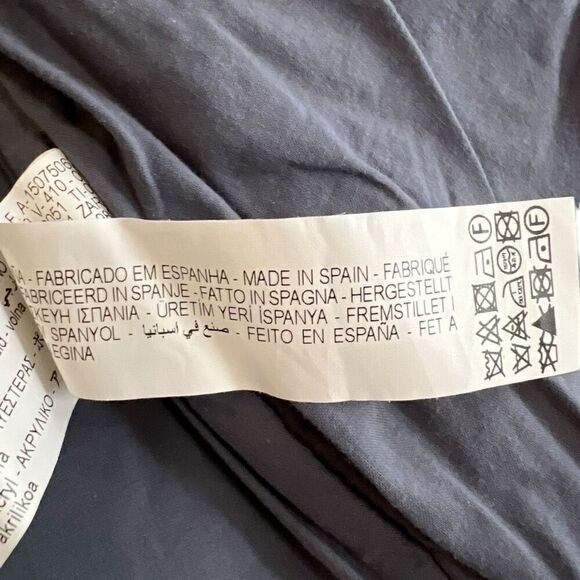 Zara Baby Girl Wool Blend Textured Weave Peter Pan Coat Size 12-18 Months Blue - Picture 7 of 9